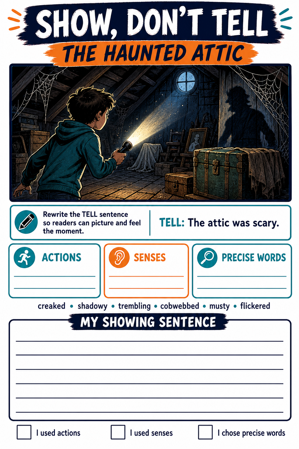 Preview of Show, Don't Tell Visual Writing Prompts